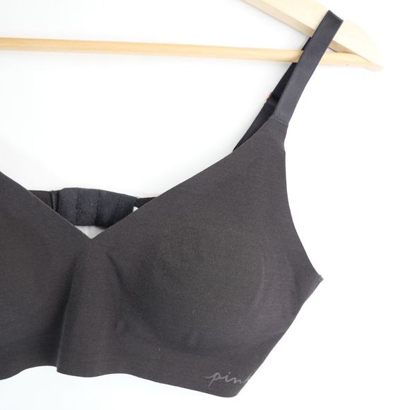 PINK Women’s Wireless Light Bralette in Black Size S - Picture 3 of 8